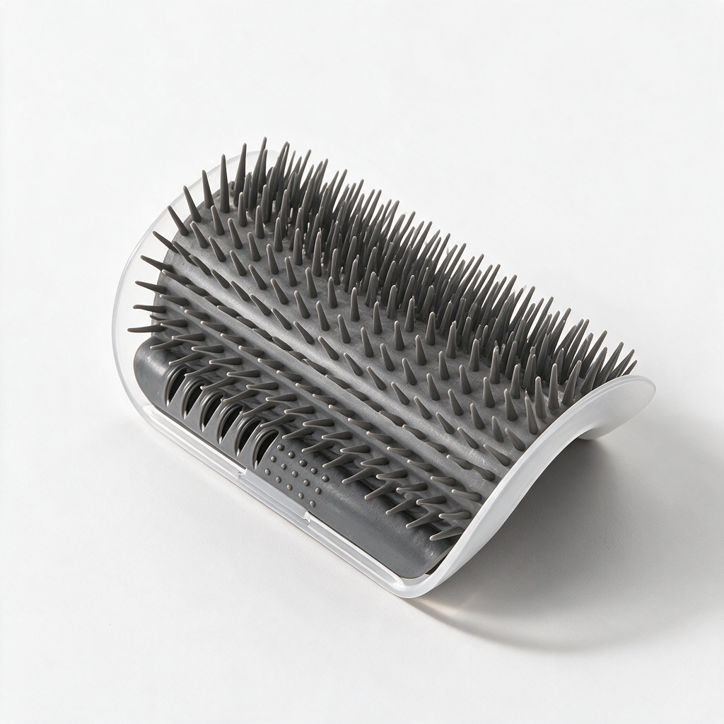 Overhead view of the corner brush showing the full bristle face