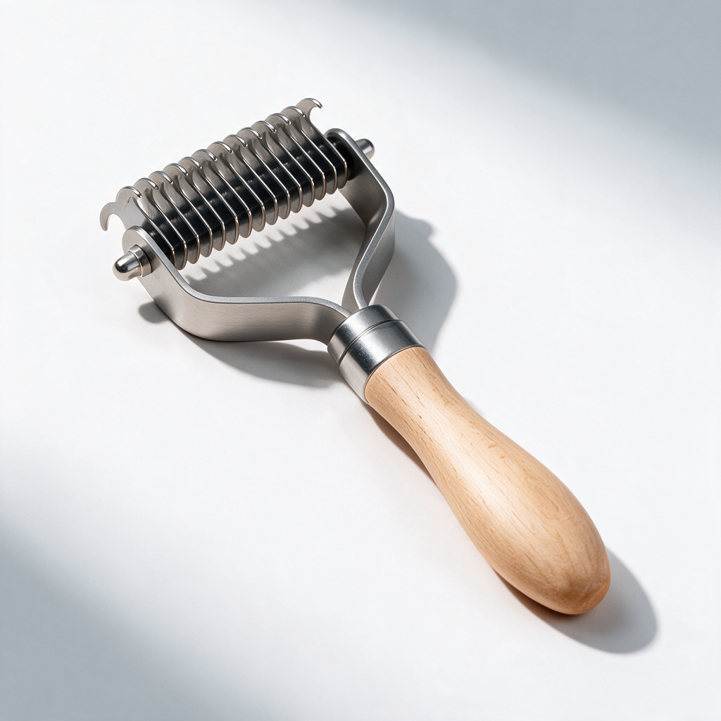 Close view of the double-sided undercoat rake