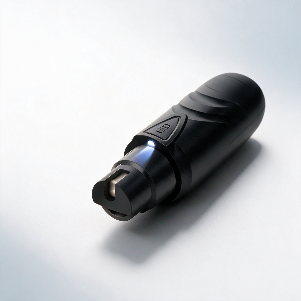 Rechargeable dog nail grinder on a white studio background